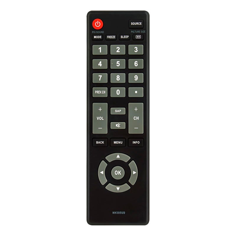 AULCMEET NH305UD Replace Remote Control Compatible with Emerson TV LF501EM4 LF501EM4F LC320EM3FA LF402EM6 LF402EM6F LF461EM4 LF461EM4A LF501EM4A LF501EM5 LF501EM5F LF501EM6F NH310UP 32FNT004 NH305UD NH303UD - Image 1